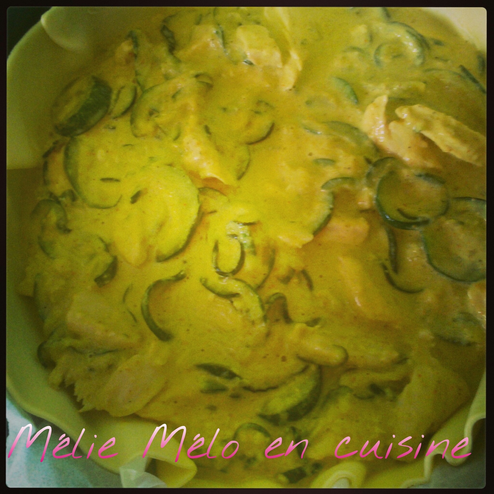 quiche poulet et courgette au curry