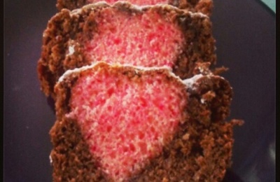 cake coeur caché 