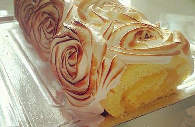 bûche au citron meringuée ( avec ou sans thermomix )